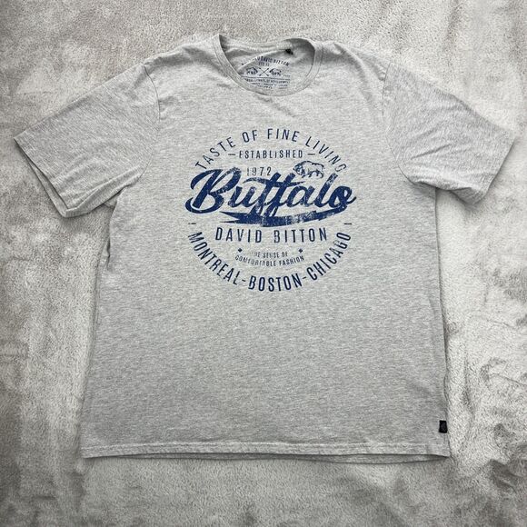 Buffalo Jeans Other - Buffalo David Bitton Shirt Mens XL Gray Western Cowboy Workwear Rodeo Graphic